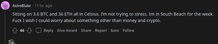 CELSIUS USER trapped